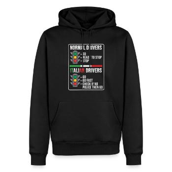 Lustiger italienischer Fahrer Italien-Liebhaber - Männer Premium Bio Hoodie - Schwarz - Vorne - Nico (187cm)