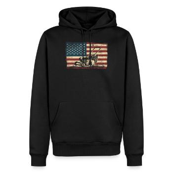 Lawn Mower Mowing Dad Father - Männer Premium Bio Hoodie - Schwarz - Vorne - Nico (187cm)