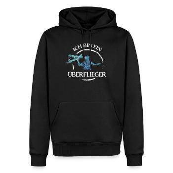 Überflieger Modellbauer Modellflugzeug - Männer Premium Bio Hoodie - Schwarz - Vorne - Nico (187cm)
