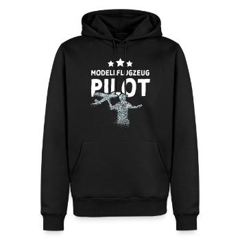 Modellflugzeug Modellflieger Verein - Männer Premium Bio Hoodie - Schwarz - Vorne - Nico (187cm)