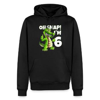 Crocodile Alligator Birthday Outfit 6th Birthday - Men’s Premium Organic Hoodie - black - Front - Nico (187cm)