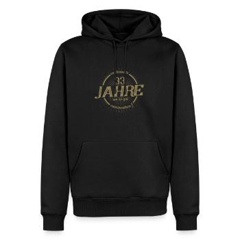 Es dauerte 33 Jahre um so gut auszusehen - Männer Premium Bio Hoodie - Schwarz - Vorne - Nico (187cm)