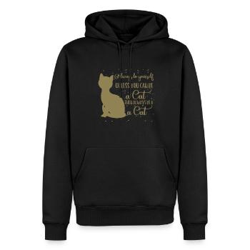 Katze immer du selbst außer du kannst Katze sein - Männer Premium Bio Hoodie - Schwarz - Vorne - Nico (187cm)