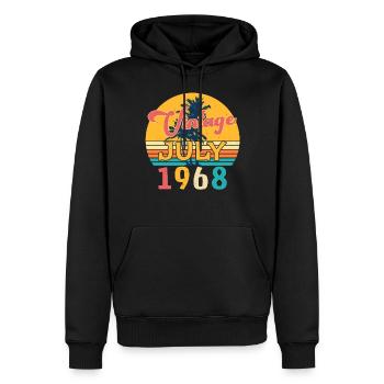 1968 Im Juli Retro - Männer Premium Bio Hoodie - Schwarz - Vorne - Nico (187cm)