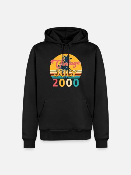 Baujahr Juli 2000 - Männer Premium Bio Hoodie - Schwarz