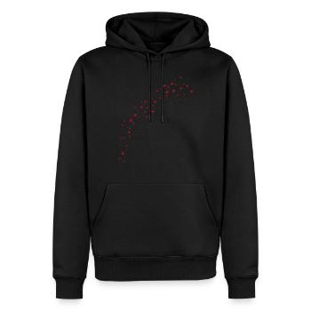 Arc d’étoile rouge parfait - Sweat à capuche Premium bio Homme - noir - Devant - Nico (187cm)