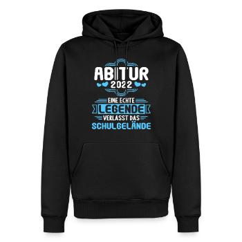 Abitur Gymnasium Damen und Herren Abi 2022 - Männer Premium Bio Hoodie - Schwarz - Vorne - Nico (187cm)