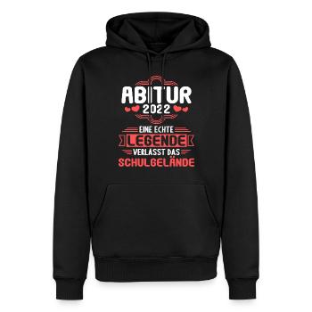 Abitur Gymnasium Damen und Herren Abi 2022 - Männer Premium Bio Hoodie - Schwarz - Vorne - Nico (187cm)