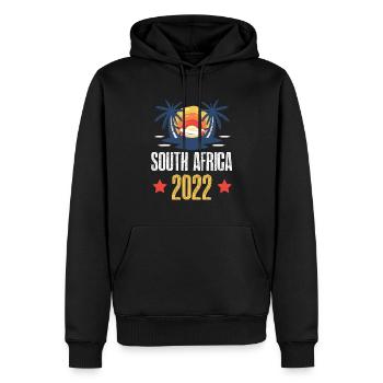 South Africa 2022 - Männer Premium Bio Hoodie - Schwarz - Vorne - Nico (187cm)