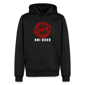 Abitur Gymnasium Damen und Herren Abi 2022 - Männer Premium Bio Hoodie - Schwarz - Vorne - Nico (187cm)
