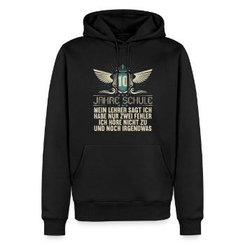Realschule bestanden Realschulabschluss 2022 - Männer Premium Bio Hoodie - Schwarz - Vorne - Nico (187cm)