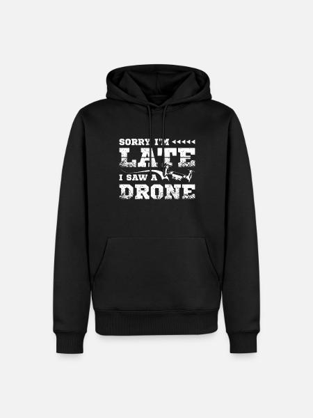 I saw a drone - Men’s Premium Organic Hoodie - black