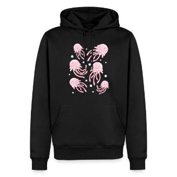 Jellyfish Lover Quallen Quallen Quallen Quallen - Männer Premium Bio Hoodie - Schwarz - Vorne - Nico (187cm)