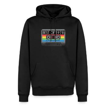 Best Of 1978 Vintage Kassette Retro Geburtstag - Männer Premium Bio Hoodie - Schwarz - Vorne - Nico (187cm)
