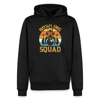 Bowling Squat - Hobby Sport Pin Bowler - Sweat à capuche Premium bio Homme - noir - Devant - Nico (187cm)