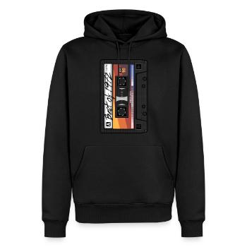 Best Of 1972 Mixtape Kassette 70er Jahre Party Mix - Männer Premium Bio Hoodie - Schwarz - Vorne - Nico (187cm)
