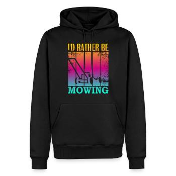 I'd rather be mowing - Men’s Premium Organic Hoodie - black - Front - Nico (187cm)