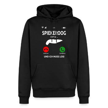 Spiekeroog Nordsee Ostfriesische Insel Geschenk - Männer Premium Bio Hoodie - Schwarz - Vorne - Nico (187cm)