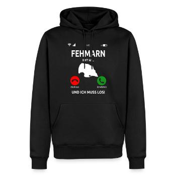 Fehmarn Insel Ostsee Burg Urlaub Idee - Männer Premium Bio Hoodie - Schwarz - Vorne - Nico (187cm)