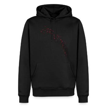Arc d’étoile rouge parfait - Sweat à capuche Premium bio Homme - noir - Devant - Nico (187cm)