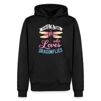 Libellen Fliegendes Insekt Zitate Entomologe - Männer Premium Bio Hoodie - Schwarz - Vorne - Nico (187cm)