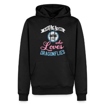 Libellen Fliegendes Insekt Zitate Entomologe - Männer Premium Bio Hoodie - Schwarz - Vorne - Nico (187cm)