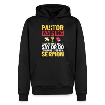 Pfarrer Kirche Minister Geistlicher Christ Jesus - Männer Premium Bio Hoodie - Schwarz - Vorne - Nico (187cm)