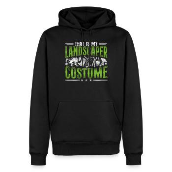 Paysagiste Aménagement Paysager - Sweat à capuche Premium bio Homme - noir - Devant - Nico (187cm)