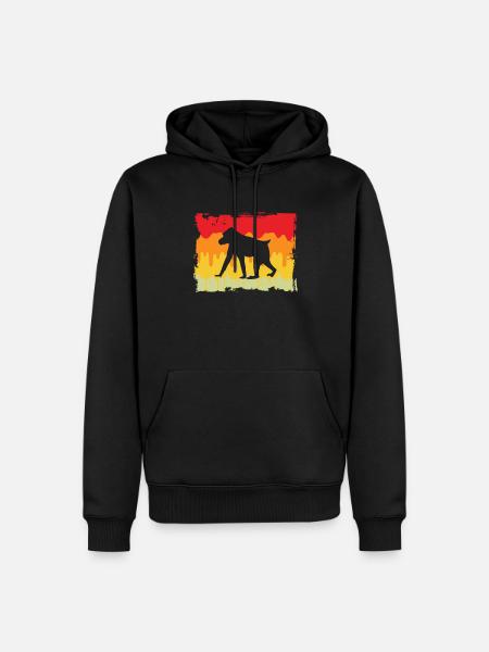 Monkey Retro - Men’s Premium Organic Hoodie - black