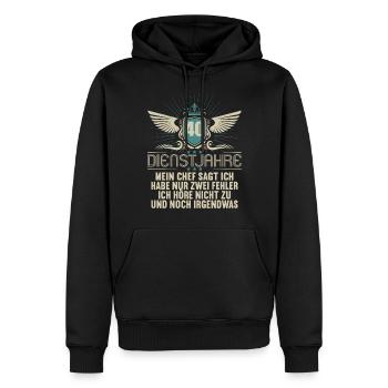 40 Jahre im Dienst 40 Jähriges Dienstjubiläum - Männer Premium Bio Hoodie - Schwarz - Vorne - Nico (187cm)