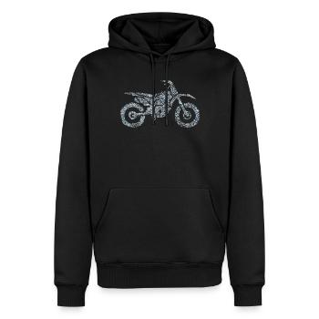 Moto MotoCycliste Tour - Sweat à capuche Premium bio Homme - noir - Devant - Nico (187cm)