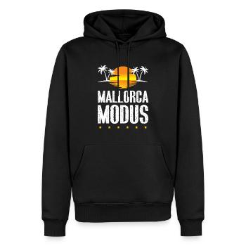 Mode Majorque - Sweat à capuche Premium bio Homme - noir - Devant - Nico (187cm)