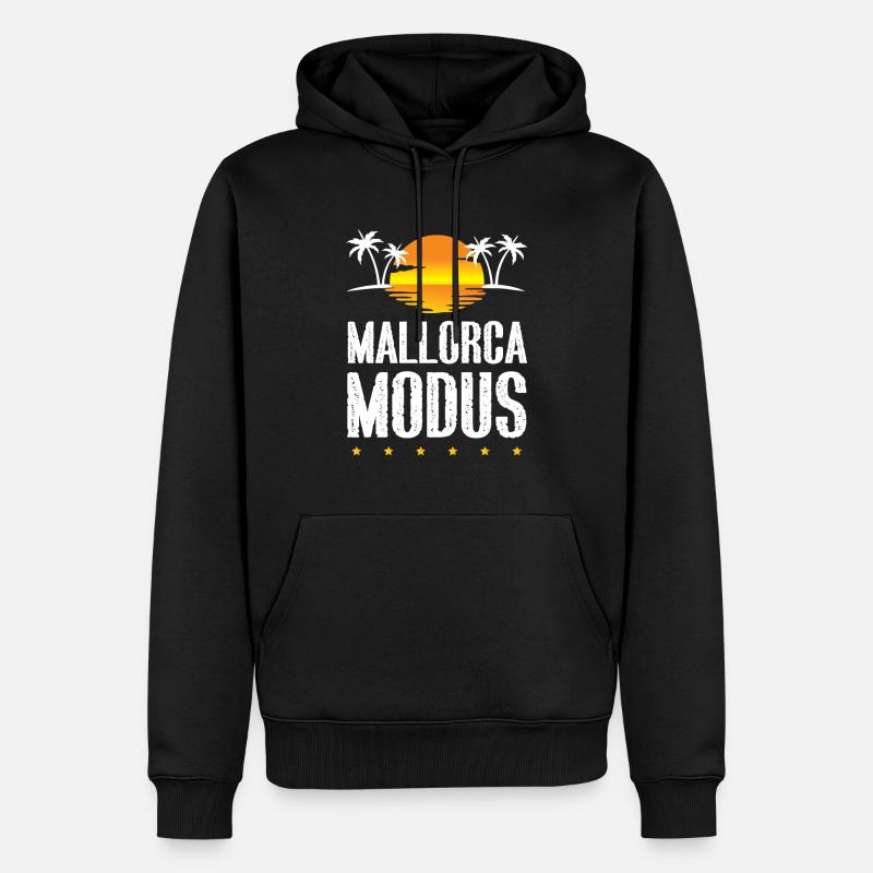 Mallorca Modus - Männer Premium Bio Hoodie - Schwarz