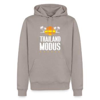 Thailand Mode - Men’s Premium Organic Hoodie - taupe - Front - Nico (187cm)