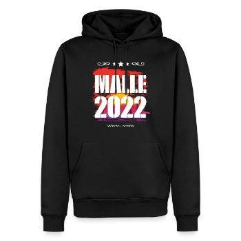 Malle 2022 - Männer Premium Bio Hoodie - Schwarz - Vorne - Nico (187cm)