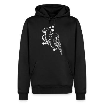 Parrot Bird Hearts Parrot Bird Lovers - Sweat à capuche Premium bio Homme - noir - Devant - Nico (187cm)