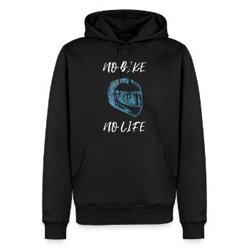 No Bike No Life Casque de moto Moto - Sweat à capuche Premium bio Homme - noir - Devant - Nico (187cm)