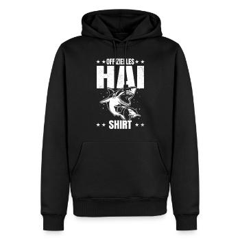 Offizielles Hai Shirt Hai Fisch Hai Fische Weiße - Männer Premium Bio Hoodie - Schwarz - Vorne - Nico (187cm)