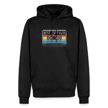 Best Of 1969 Vintage Kassette Retro Geburtstag - Männer Premium Bio Hoodie - Schwarz - Vorne - Nico (187cm)