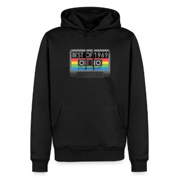 Best Of 1962 Vintage Kassette Retro Geburtstag - Männer Premium Bio Hoodie - Schwarz - Vorne - Nico (187cm)