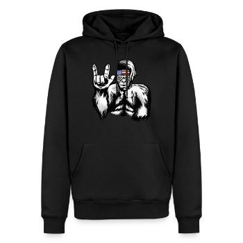 Bigfoot Independence Day Amérique États-Unis - Sweat à capuche Premium bio Homme - noir - Devant - Nico (187cm)