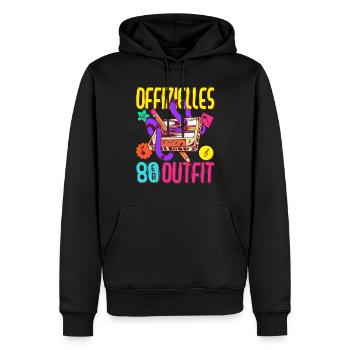 80er Jahre Outfit Party 80's Motto Mottoparty 1980 - Männer Premium Bio Hoodie - Schwarz - Vorne - Nico (187cm)