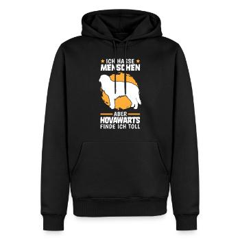 Hovawart finde ich toll deutscher Bauernhund - Männer Premium Bio Hoodie - Schwarz - Vorne - Nico (187cm)