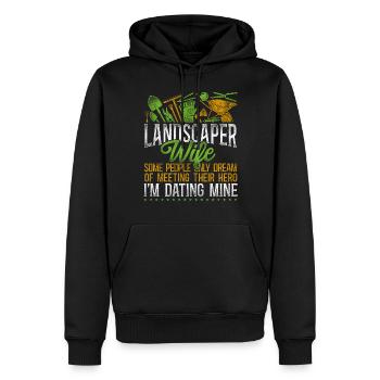 Landscaper Landscaping Landscape - Men’s Premium Organic Hoodie - black - Front - Nico (187cm)