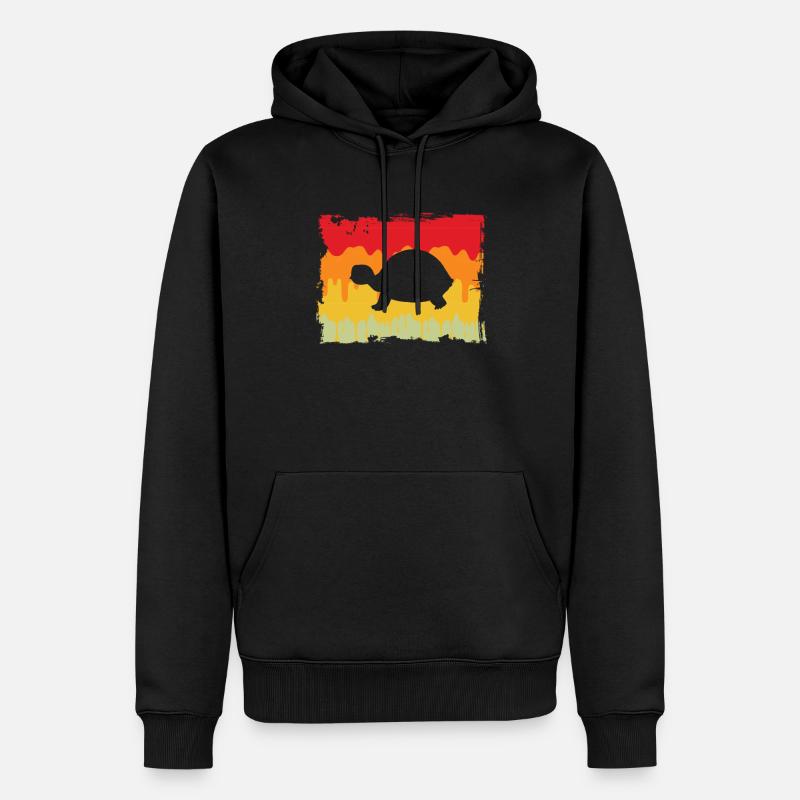 Turtle Retro - Men’s Premium Organic Hoodie - black