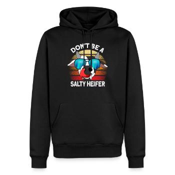 Kuh Salty Heifer Bauer Rind Kühe Geschenkidee - Männer Premium Bio Hoodie - Schwarz - Vorne - Nico (187cm)