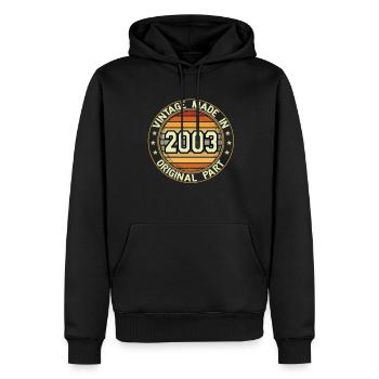 Vintage Made In 2003 Original Part Geburtstag 2003 - Männer Premium Bio Hoodie - Schwarz - Vorne - Nico (187cm)