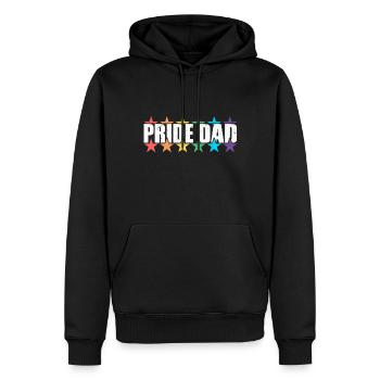 Pride Dad - Communauté du Mois de la Gay Pride LGBT - Sweat à capuche Premium bio Homme - noir - Devant - Nico (187cm)