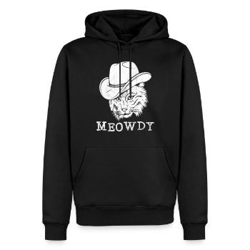 Meowdy Western Country Music Cowboy - Männer Premium Bio Hoodie - Schwarz - Vorne - Nico (187cm)
