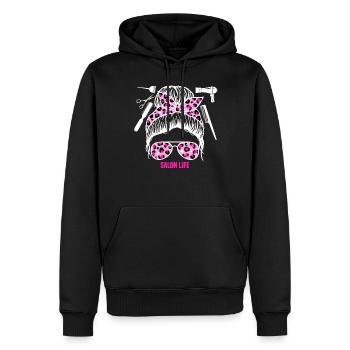 Salon LIfe Hair Stylist Hairdresser - Männer Premium Bio Hoodie - Schwarz - Vorne - Nico (187cm)